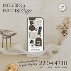 Wedding Website Template with RSVP (Envelope 06 - Brown + Ivory)