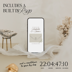 Wedding Website Template with RSVP (White & Green)