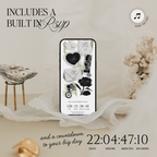 Wedding Website Template with RSVP (Envelope 05 - Black & White)