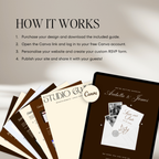 Save The Date Wedding Website Template (Burgundy)