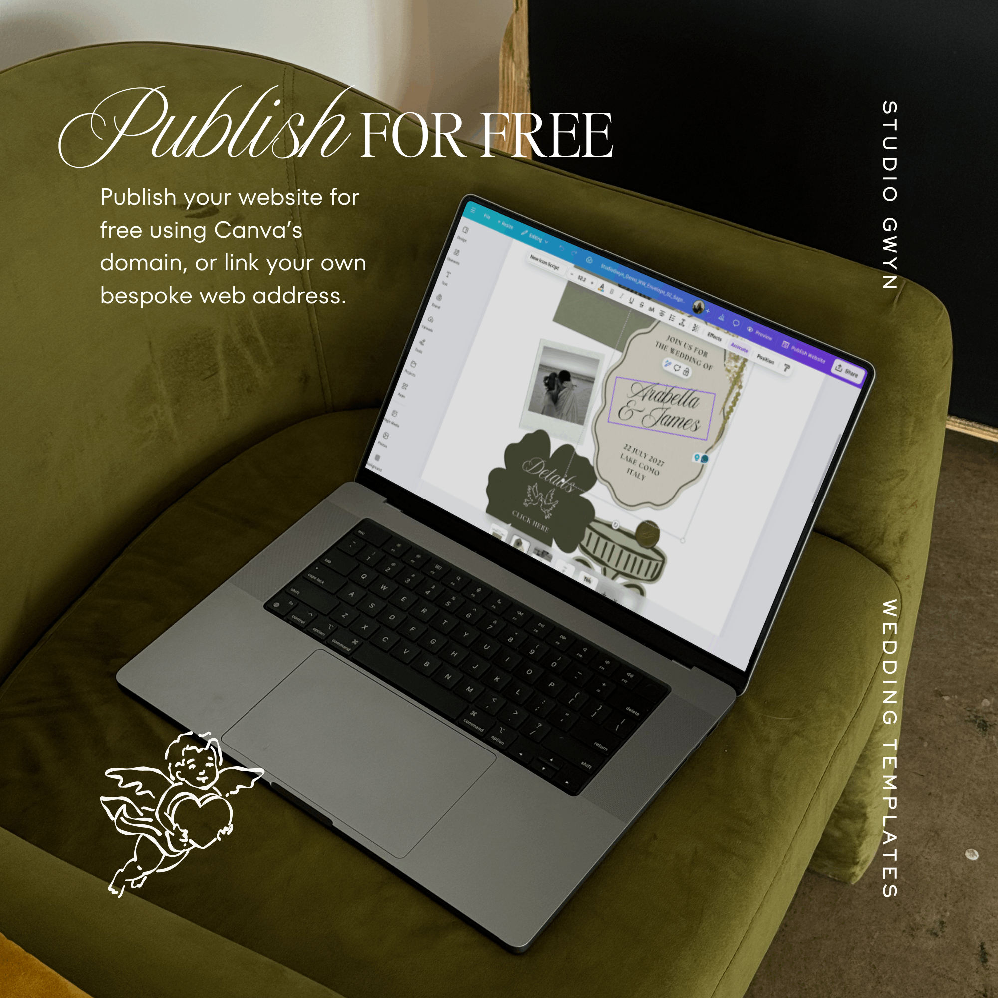 Wedding Website Template with RSVP (Sage & Ivory)