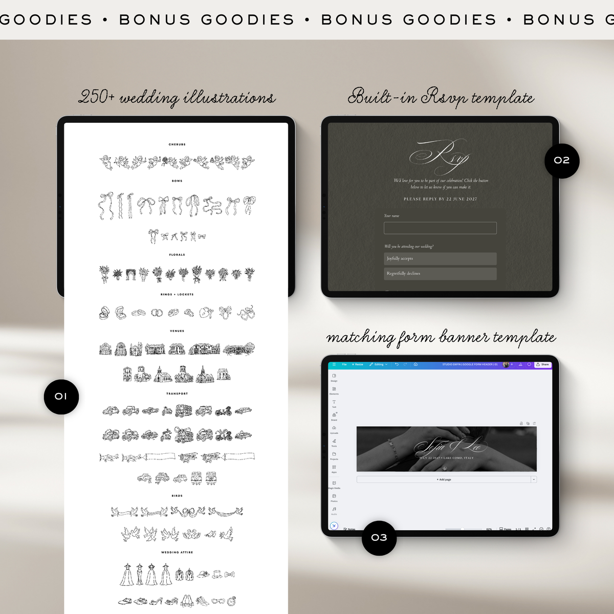 Lace Wedding Website Template with RSVP (Lace 0501)