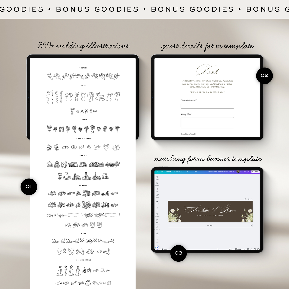 Save The Date Wedding Website Template (Envelope 06 - Brown + Ivory)