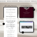 Save The Date Wedding Website Template (Photo Booth Animation 01 - Burgundy)