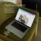 Save The Date Wedding Website Template (Brown & Dusty Blue)