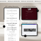 Save The Date Website Template (Romantic 01 - Burgundy)