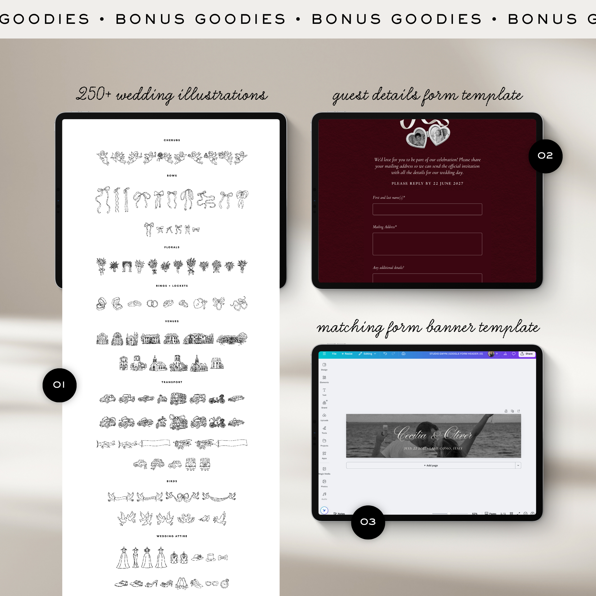 Save The Date Website Template (Romantic 01 - Burgundy)
