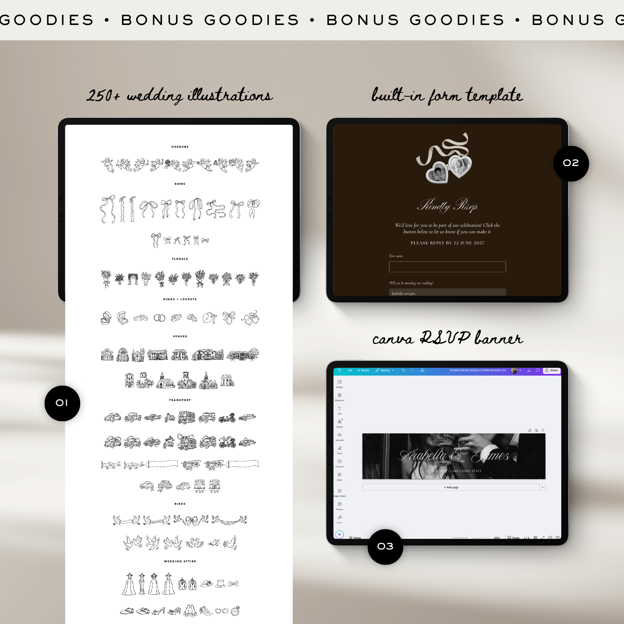 Wedding Website Template with RSVP (Photo Booth 01 - Brown)