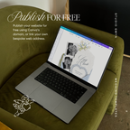 Save The Date Wedding Website Template (Envelope 07 - Blue + Ivory)