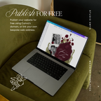Save The Date Wedding Website Template (Envelope 06 - Green + Burgundy)