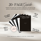 Save The Date Wedding Website Template (Olive Green & Burgundy)