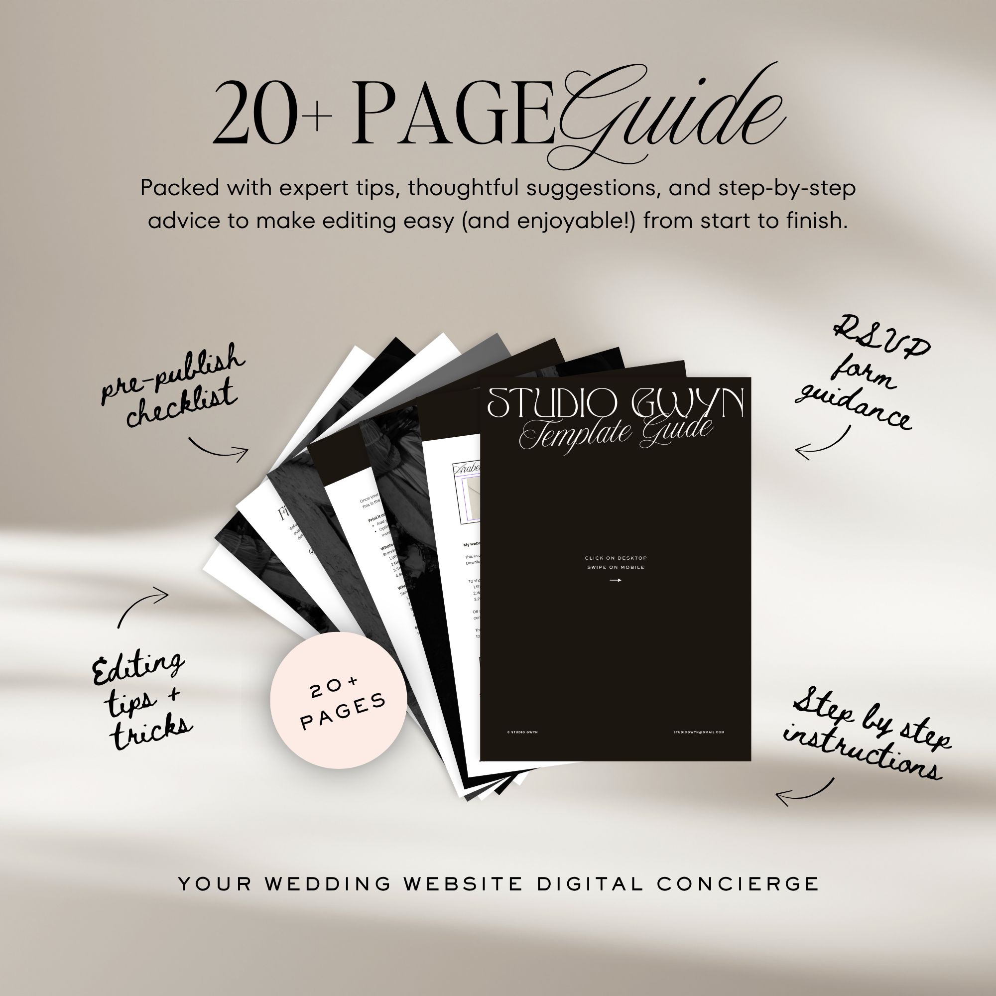 Old Money Wedding Website Template with RSVP (Olive)
