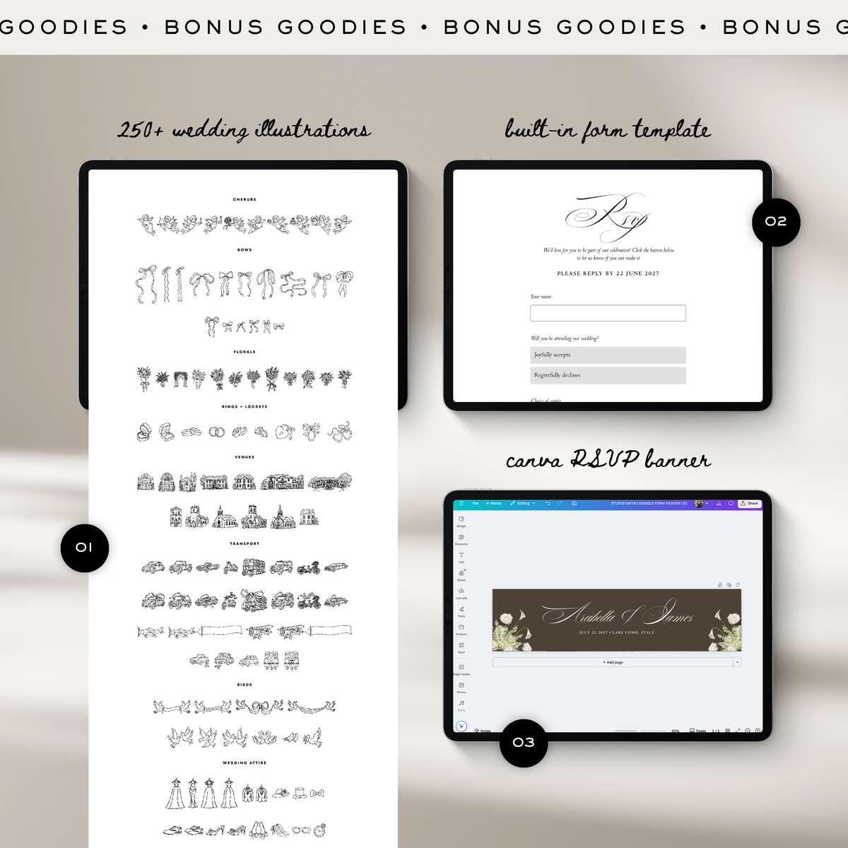 Wedding Website Template with RSVP (Envelope 06 - Brown + Ivory)