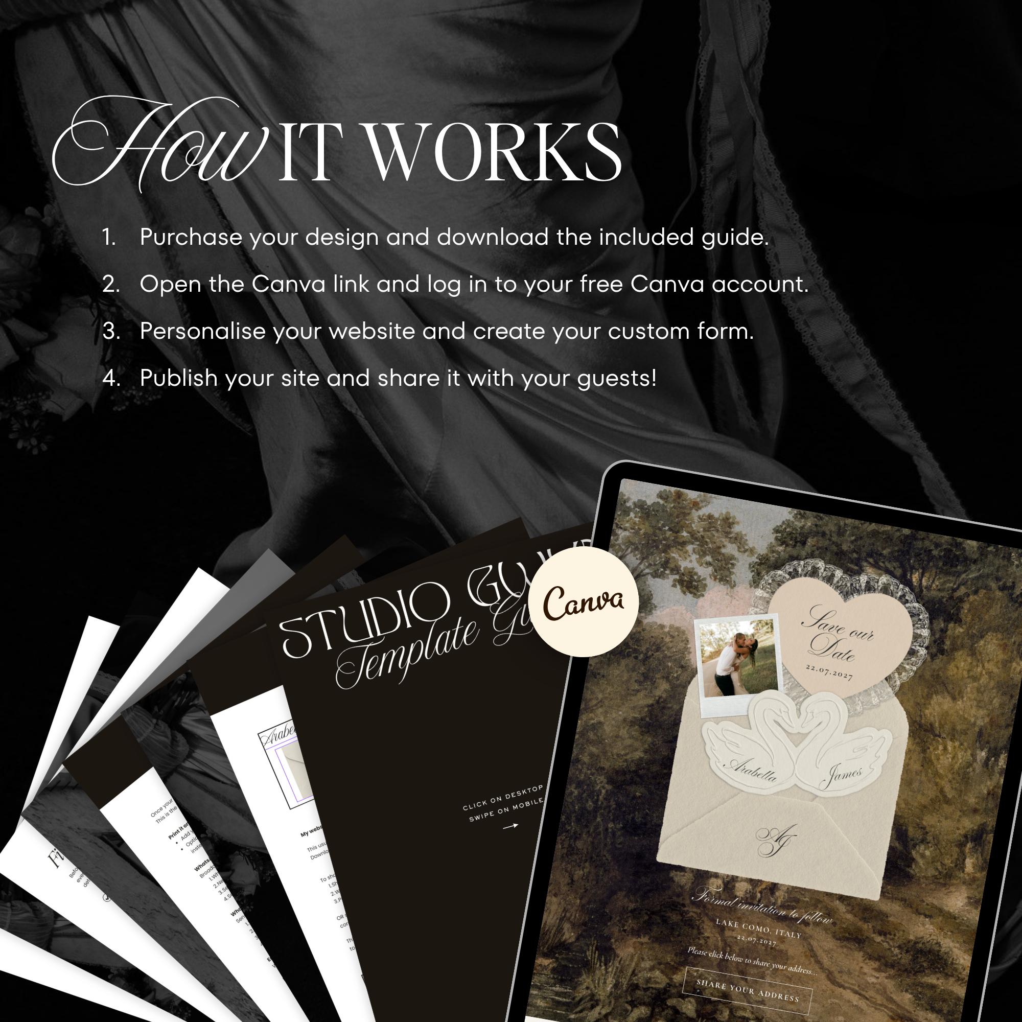 Old Money Save The Date Website Template (Lace 03)