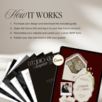 Old Money Wedding Website Template with RSVP (Burgundy)