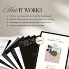 Save The Date Wedding Website Template (Pink & Green)