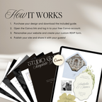 Wedding Website Template with RSVP (Blue & Green)