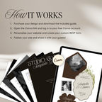 Wedding Website Template with RSVP (Brown & Ivory)