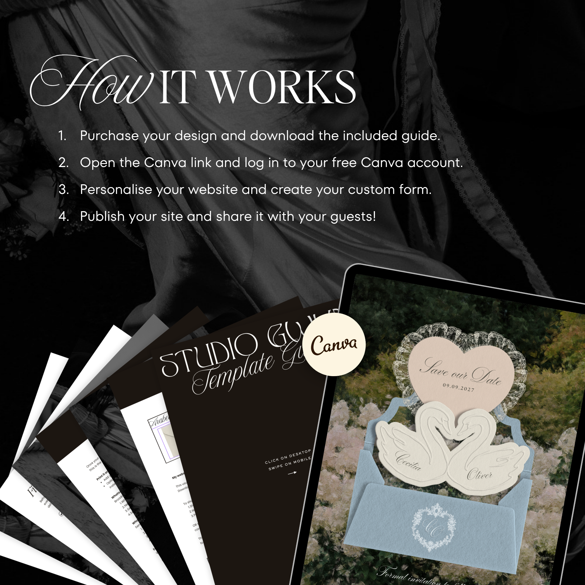 Heirloom Save The Date Website Template (Blue & Pink)