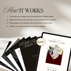 Save The Date Wedding Website Template (Burgundy & Ivory)