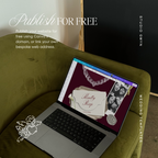 Wedding Website Template with RSVP (Photo Booth 01 - Burgundy)