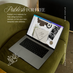 Wedding Website Template with RSVP (Envelope 06 - Brown + Ivory)