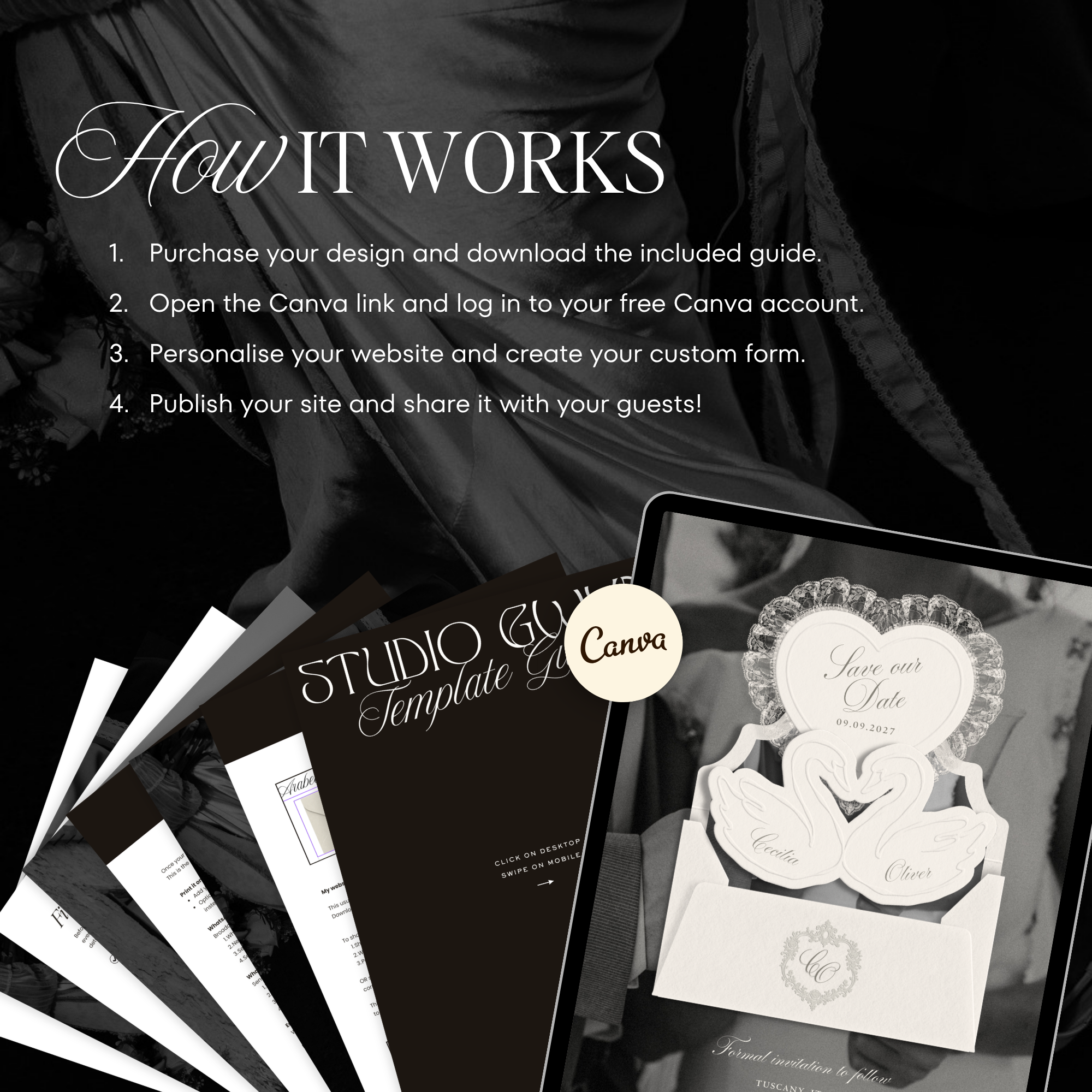 Heirloom Save The Date Website Template (Ivory 02)