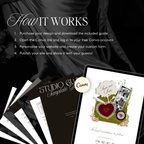 Save The Date Wedding Website Template (Envelope 04 - Olive Green & Burgundy)