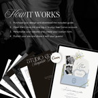 Save The Date Wedding Website Template (Envelope 07 - Blue + Ivory)