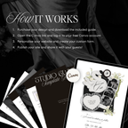 Save The Date Wedding Website Template (Envelope 05 - Black + White)