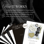 Save The Date Wedding Website Template (Envelope 05 - Blue + Green)