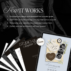 Save The Date Wedding Website Template (Envelope 05 - Yellow, Blue + Brown)