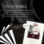 Save The Date Wedding Website Template (Envelope 07 - Burgundy + Ivory)