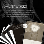 Lace Heart Save The Date Website Template (Lace 0203)