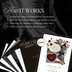 Save The Date Wedding Website Template (Envelope 05 - Green, Pink + Burgundy)