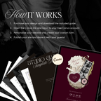 Save The Date Wedding Website Template (Photo Booth Animation 01 - Burgundy)