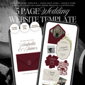 Wedding Website Template with RSVP (Burgundy & Ivory)