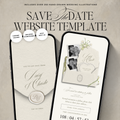 Save The Date Wedding Website Template (Envelope 07 - Ivory)