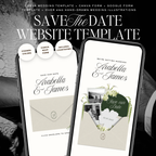 Save The Date Wedding Website Template (White & Green)