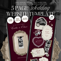 Wedding Website Template with RSVP (Photo Booth 01 - Burgundy)