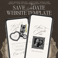 Save The Date Website Template (Romantic 01 - Ivory & Black)