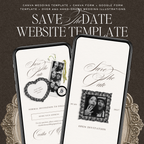 Save The Date Website Template (Romantic 01 - Ivory & Black)