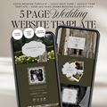 Old Money Wedding Website Template with RSVP (Olive)