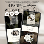 Old Money Lace Wedding Website Template with RSVP (Lace 01)