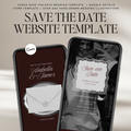 Old Money Save The Date Website Template (Burgundy)