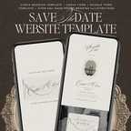 Save The Date Website Template (Vintage 01 - Ivory)