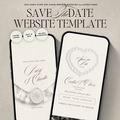 Lace Heart Save The Date Website Template (Lace 03 - Ivory)