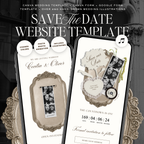 Save The Date Wedding Website Template (Photo Booth Animation 01 - Ivory)
