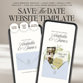 Save The Date Wedding Website Template (Blue & Green)