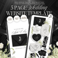 Wedding Website Template with RSVP (Envelope 05 - Black & White)